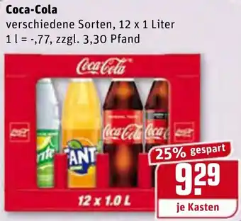 REWE Coca Cola 12x1L Angebot