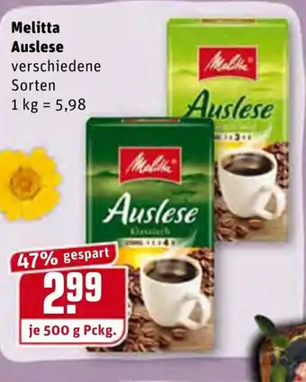 REWE Melitta Auslese 500 g Angebot