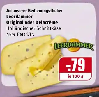 REWE Leerdammer Original oder Delacrème 100g Angebot