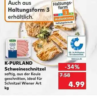 Kaufland K-PURLAND Schweineschnitzel Angebot