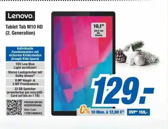 Expert Bening Lenovo tablet tab m10 hd (2.generation) Angebot