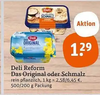 tegut Deli reform das original oder schmalz Angebot