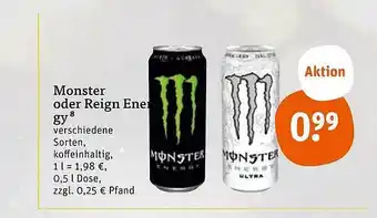 tegut Monster oder reign energy Angebot