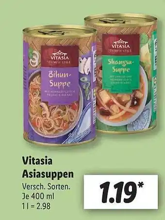 Lidl Vitasia asiasuppen Angebot