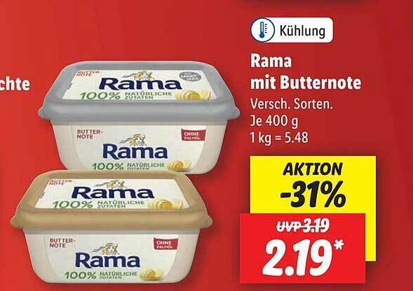 Rama mit butternote Angebot bei Lidl