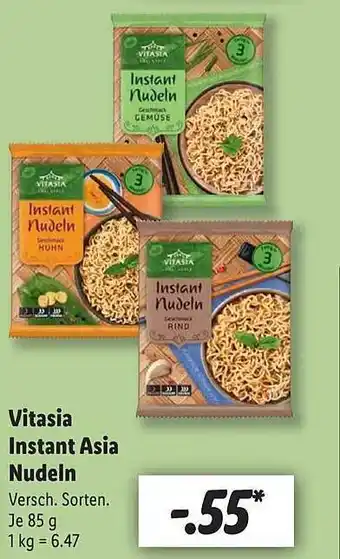 Lidl Vitasia instant asia nudeln Angebot