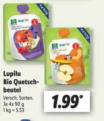 Lidl Lupilu bio quetschbeutel Angebot