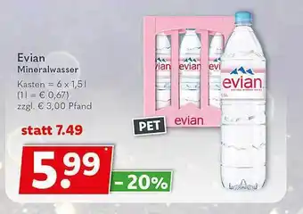 Getränkeland Evian mineralwasser Angebot