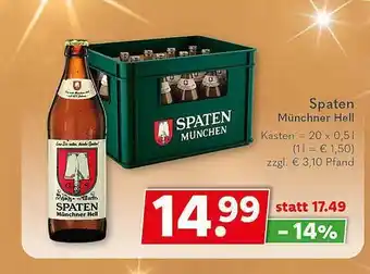 Getränkeland Spaten münchner hell Angebot