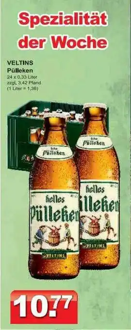 Getränkeparadies Gefromm Veltins pülleken Angebot