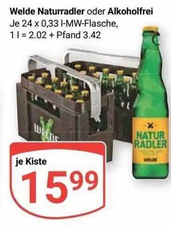 Globus Welde naturradler oder alkoholfrei Angebot