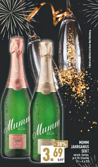 Marktkauf Mumm jahrgangs sekt Angebot