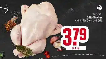 REWE Frisches Grillhähnchen 1kg Angebot