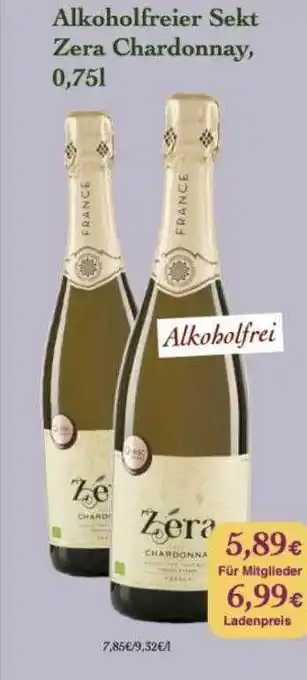 LPG Biomarkt Alkoholfreier sekt zera chardonnay Angebot