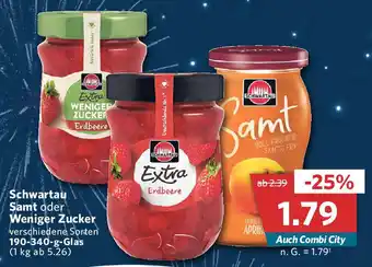 Combi Schwartau Samt oder Weniger Zucker 190-340 g Glas Angebot