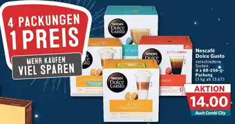 Combi Nescafé Dolce Gusto 4 x 88-256 g Packung Angebot