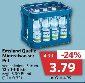 Combi Emsland Quelle Mineralwasser Pet 12x1 L Kiste Angebot