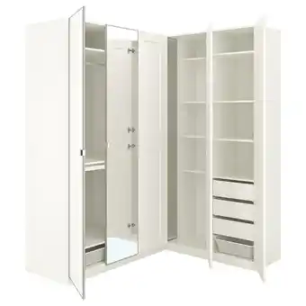 IKEA Pax / grimo/vikedal eckkleiderschrank weiß/spiegelglas 210/160x236 cm Angebot