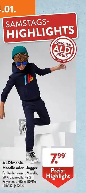 Aldi Süd Aldimania hoodie oder jogger Angebot
