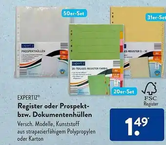 Aldi Süd Register oder prospekt bzw dokumentenhüllen Angebot