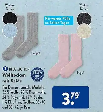 Aldi Süd Wollsocken mit seide Angebot