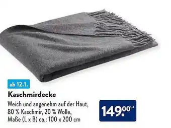 Aldi Süd Kaschmirdecke Angebot