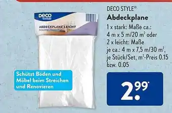 Aldi Süd Deco style abdeckplane Angebot