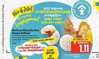 E-Center Berliner pfannkuchen happy erdbeer Angebot