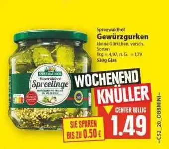 E-Center Spreewaldhof gewürzgurken Angebot