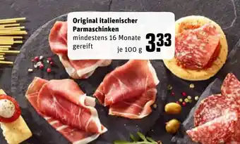 REWE Original Italienischer Parmaschinken 100g Angebot