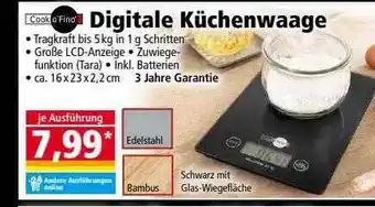 Norma Cook o'fino digitale küchenwaage Angebot