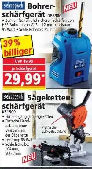 Norma Scheppach sägeketten-schärfgerät ks1500 Angebot