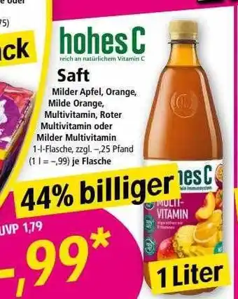 Norma Hohes c saft Angebot