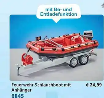 Playmobil Feuerwehr-schlauchboot mit anhänger 9845 Angebot