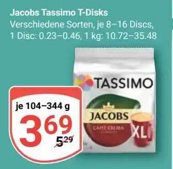 Globus Jacobs tassimo t-disks Angebot