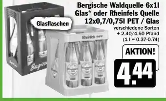 Hit Bergische waldquelle glas oder rheinfels quelle Angebot
