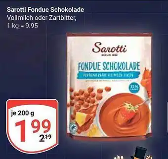 Globus Sarotti fondue schokolade Angebot