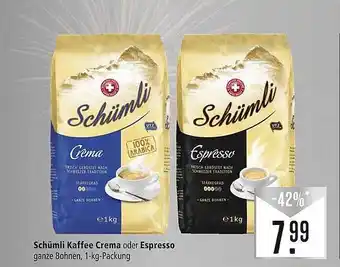 Marktkauf Schümli kaffee crema oder espresso Angebot