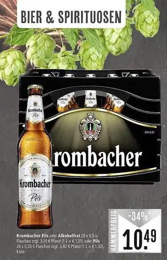 Marktkauf Krombacher pils oder alkoholfrei Angebot