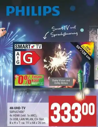 Marktkauf Philips 4k-uhd-tv 50pus7406 Angebot