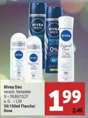 Marktkauf Nivea deo Angebot