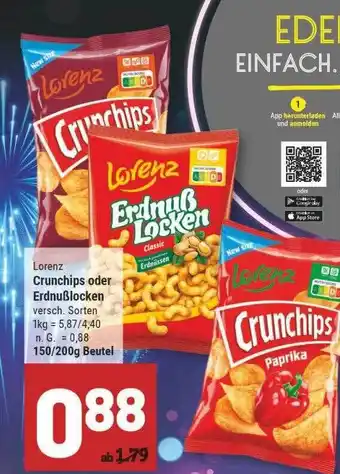 Marktkauf Lorenz crunchips oder erdnußlocken Angebot