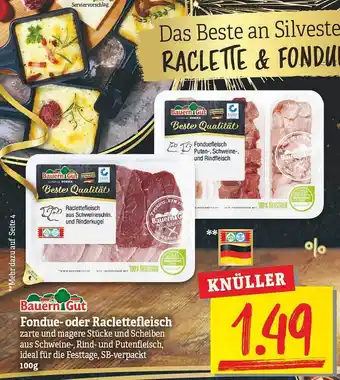 NP Discount Bauern gut fondue- oder raclettefleisch Angebot