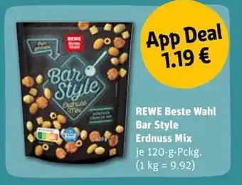 REWE Rewe beste wahl bar style erdnuss mix Angebot