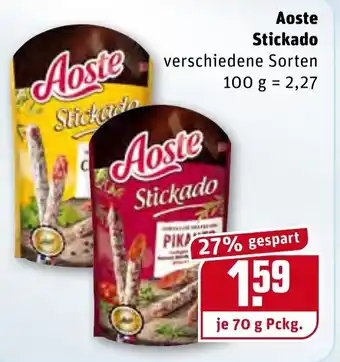 REWE Aoste Stickado 70g Angebot