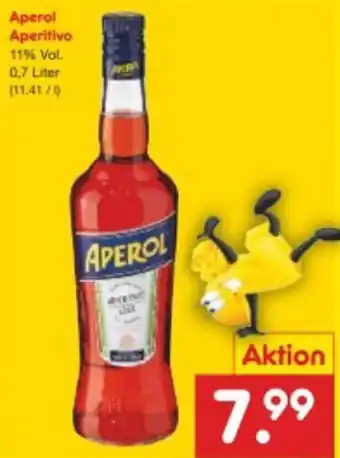 Netto Marken-Discount Aperol Aperitivo 0,7 Liter Angebot