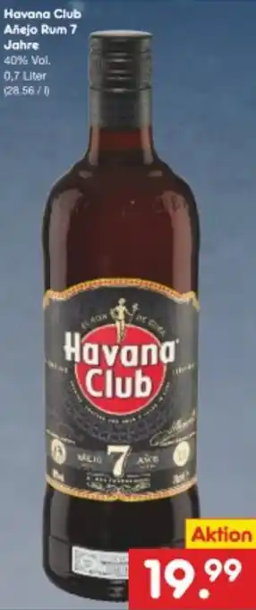 Netto Marken-Discount Havana Club Añejo Rum 7 Jahre 0,7 Liter Angebot