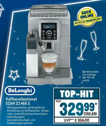 METRO DeLonghi Kaffeevollautomat | ECAM 23.466 S Angebot