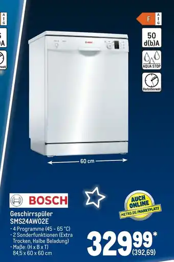 METRO Bosch Geschirrspuler | SMS24AW02E Angebot