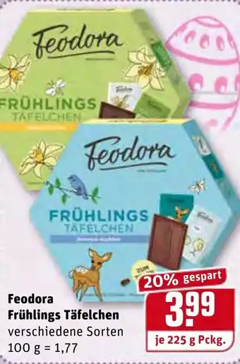 REWE Feodora Frühlings Täfelchen 225 g Angebot